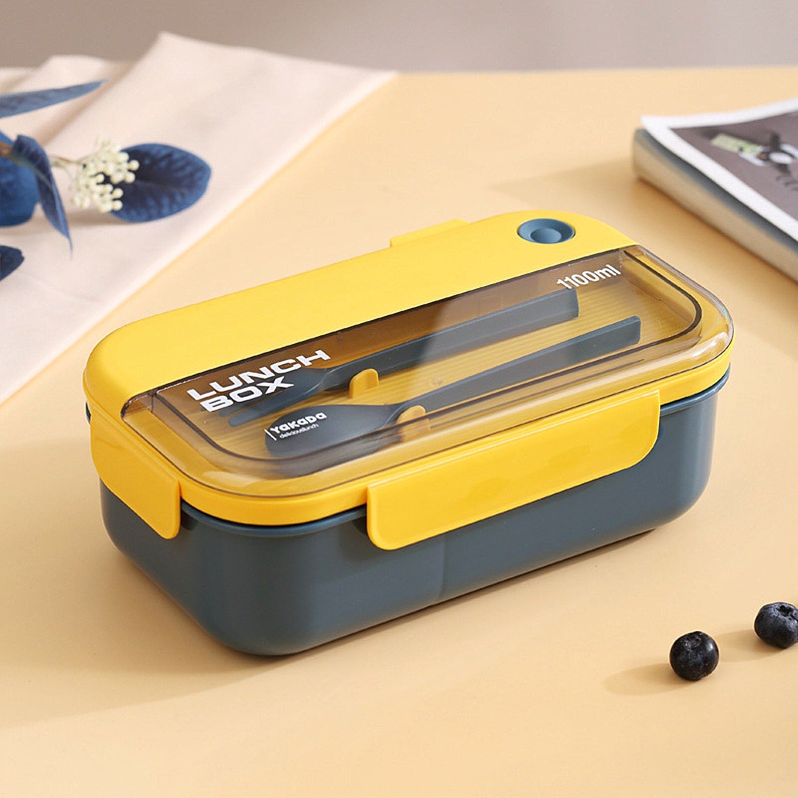 2 Compartment Lunch Box, Convenient Sealed Bento Lunch Box, Picnic Hiking Lunch Container, Detachable Food Container With Fork Spoon, Child's Student Adults Food Containers 2 Compartment Lunch Box, Convenient Sealed Bento Lunch Box, Picnic Hiking Lunch Container, Detachable Food Container With Fork Spoon, Child's Student Adults Food Containers